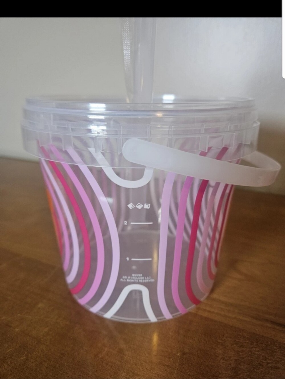 NEW Dunkin Donuts Limited Edition 48 Oz 2026 Bucket Cup & Straw Authentic Viral - Picture 2 of 3